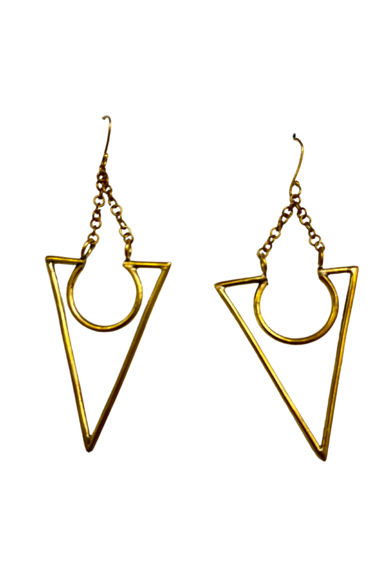 Triangle Puzzle Piece Earrings