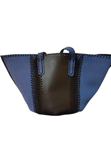 Suede Stitched Kikapu Tote
