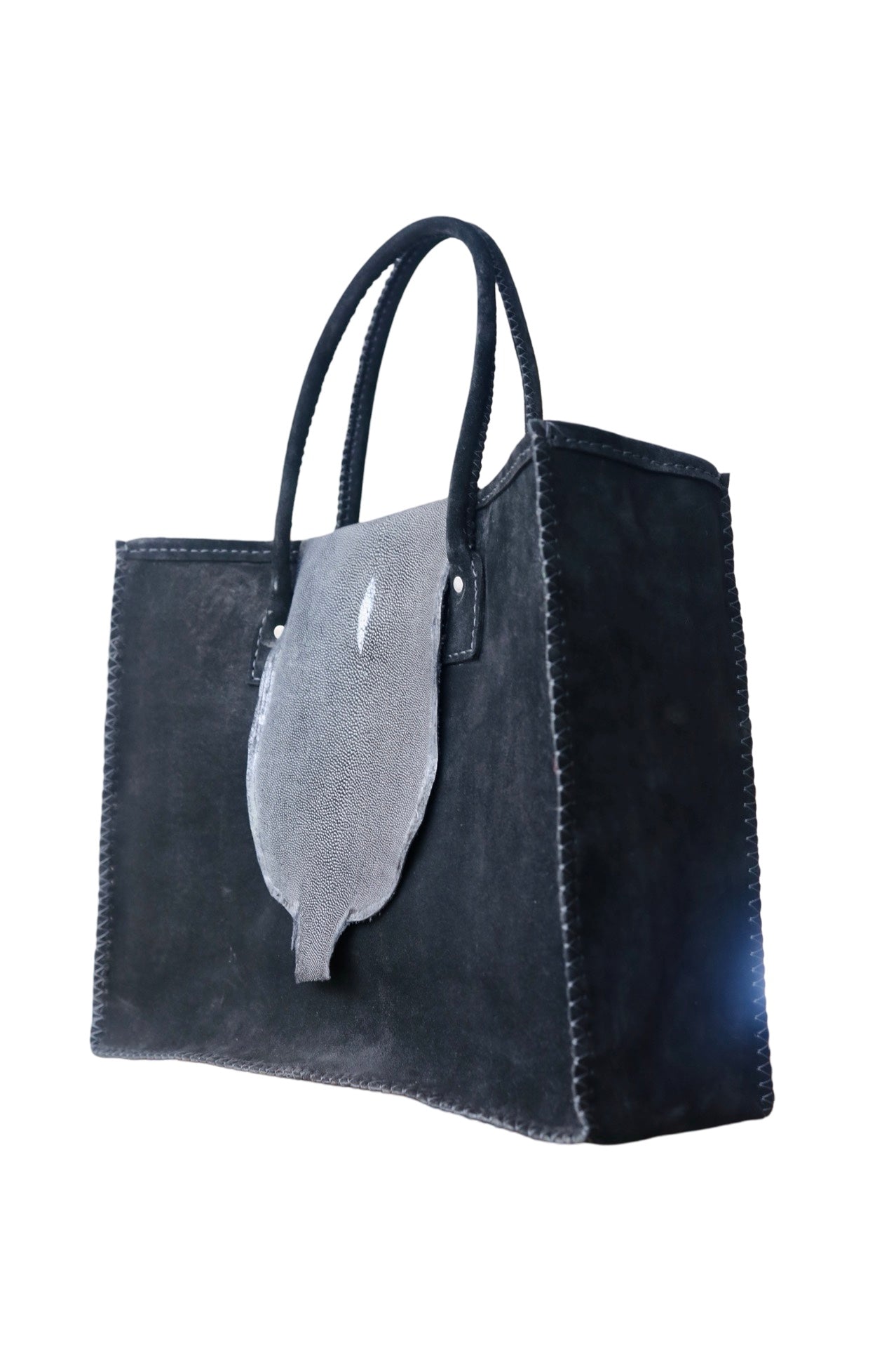 Stingray & Suede Oversized Mraba Tote