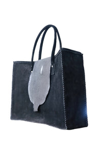 Stingray & Suede Oversized Mraba Tote