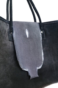 Stingray & Suede Oversized Mraba Tote