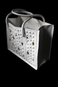 Embellished Midsize Leather Mraba Tote