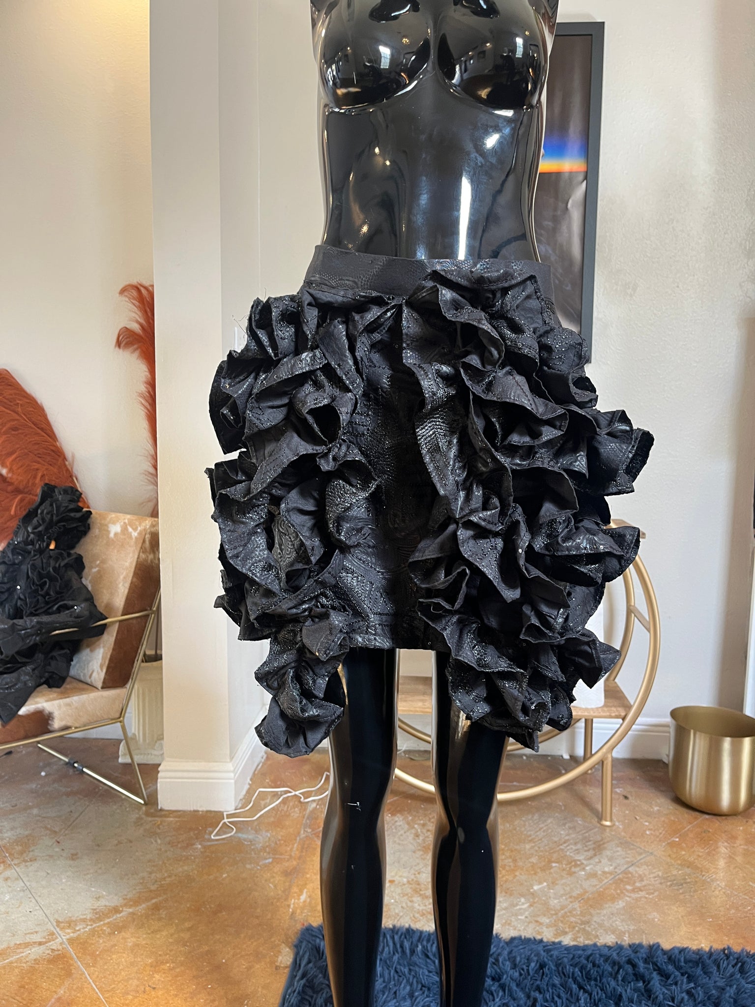 odRunway Blooming Vine Mini Skirt