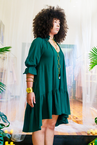 Ease Emerald Baby Doll Dress