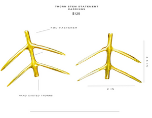 Thorn Stem Statement Earrings