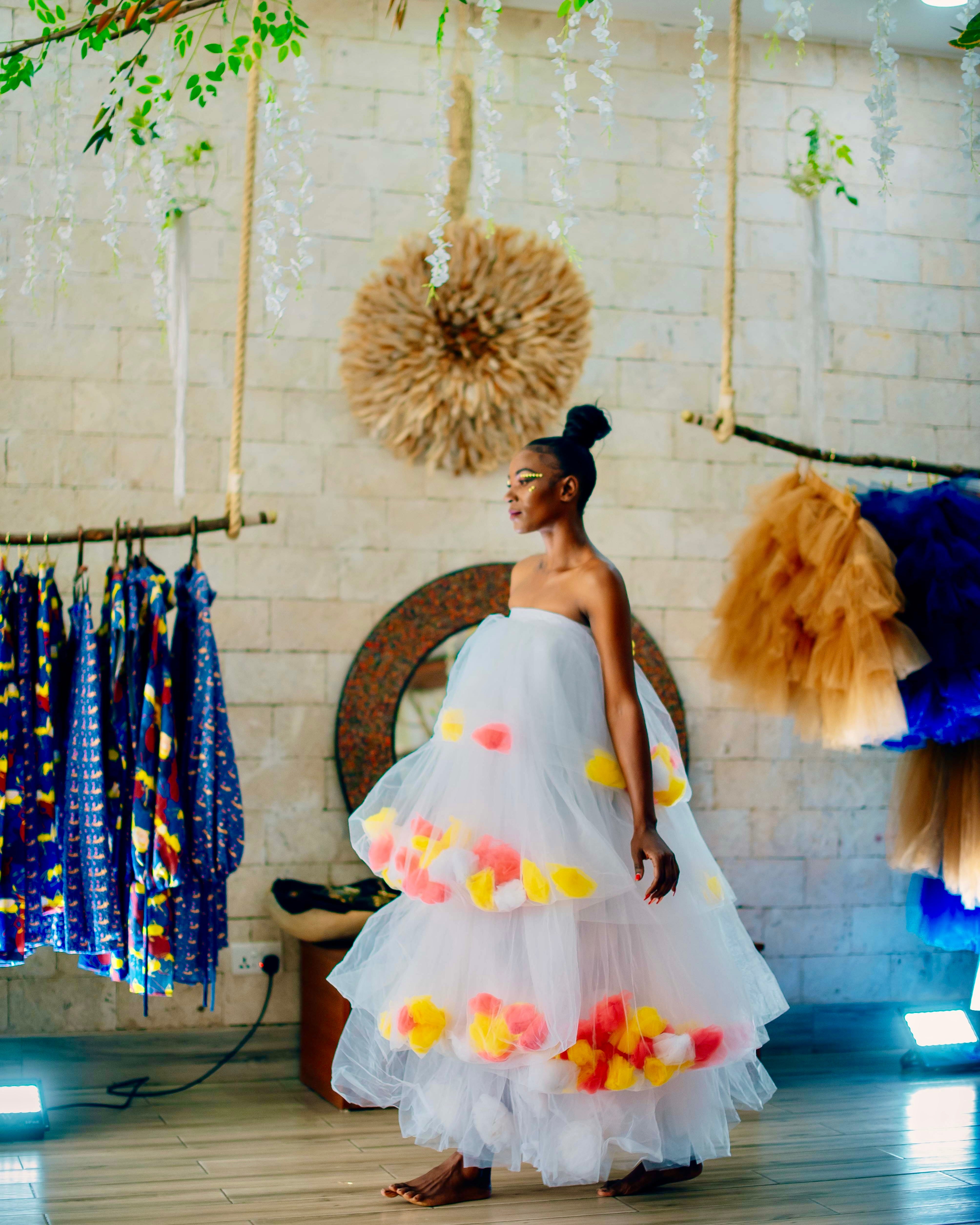 【M me eme】Flower tulle mini onepiece M me emeワンピース Flower tulle mini onepiece M me eme