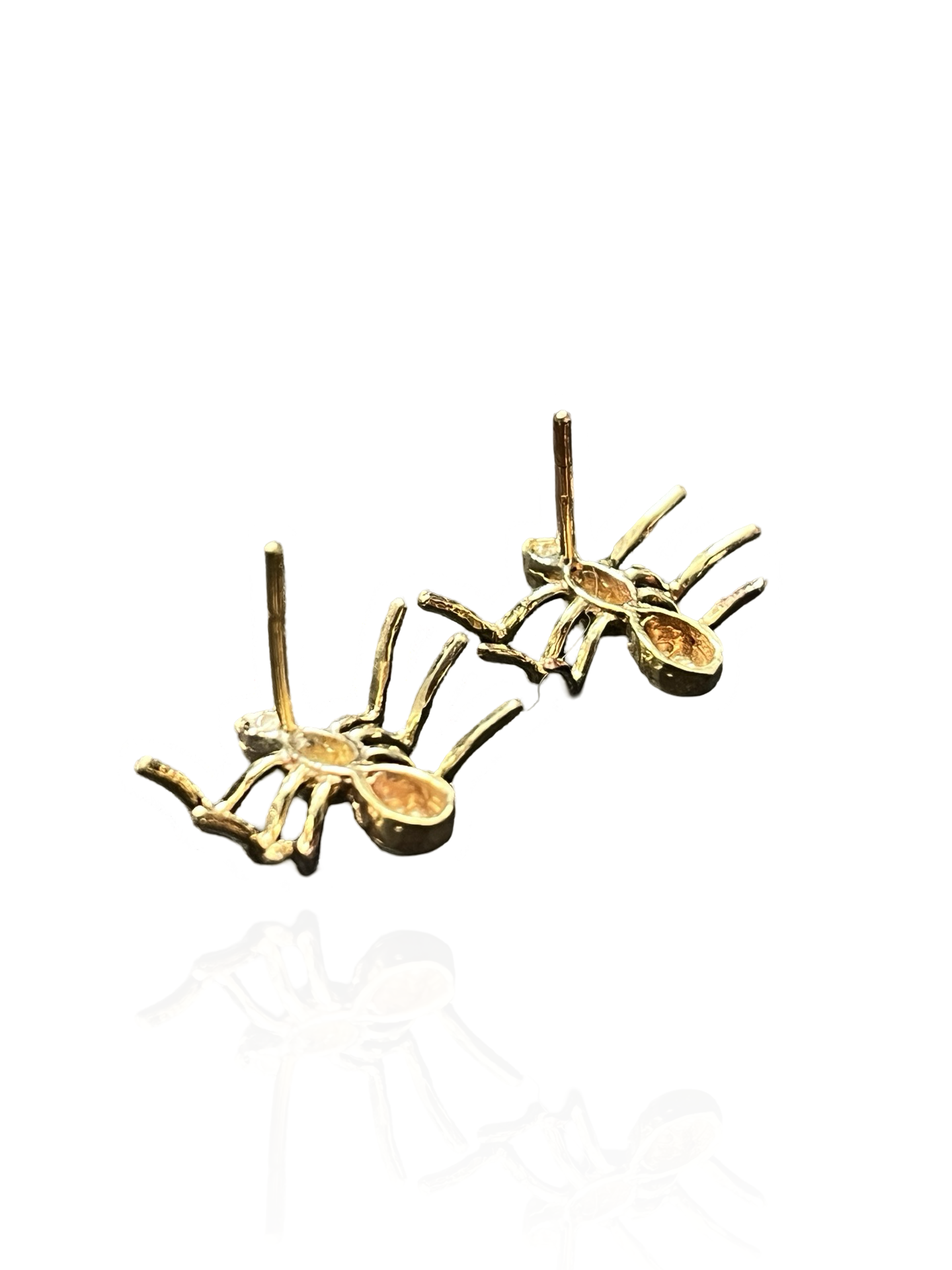 Golden Ant Stud Earrings