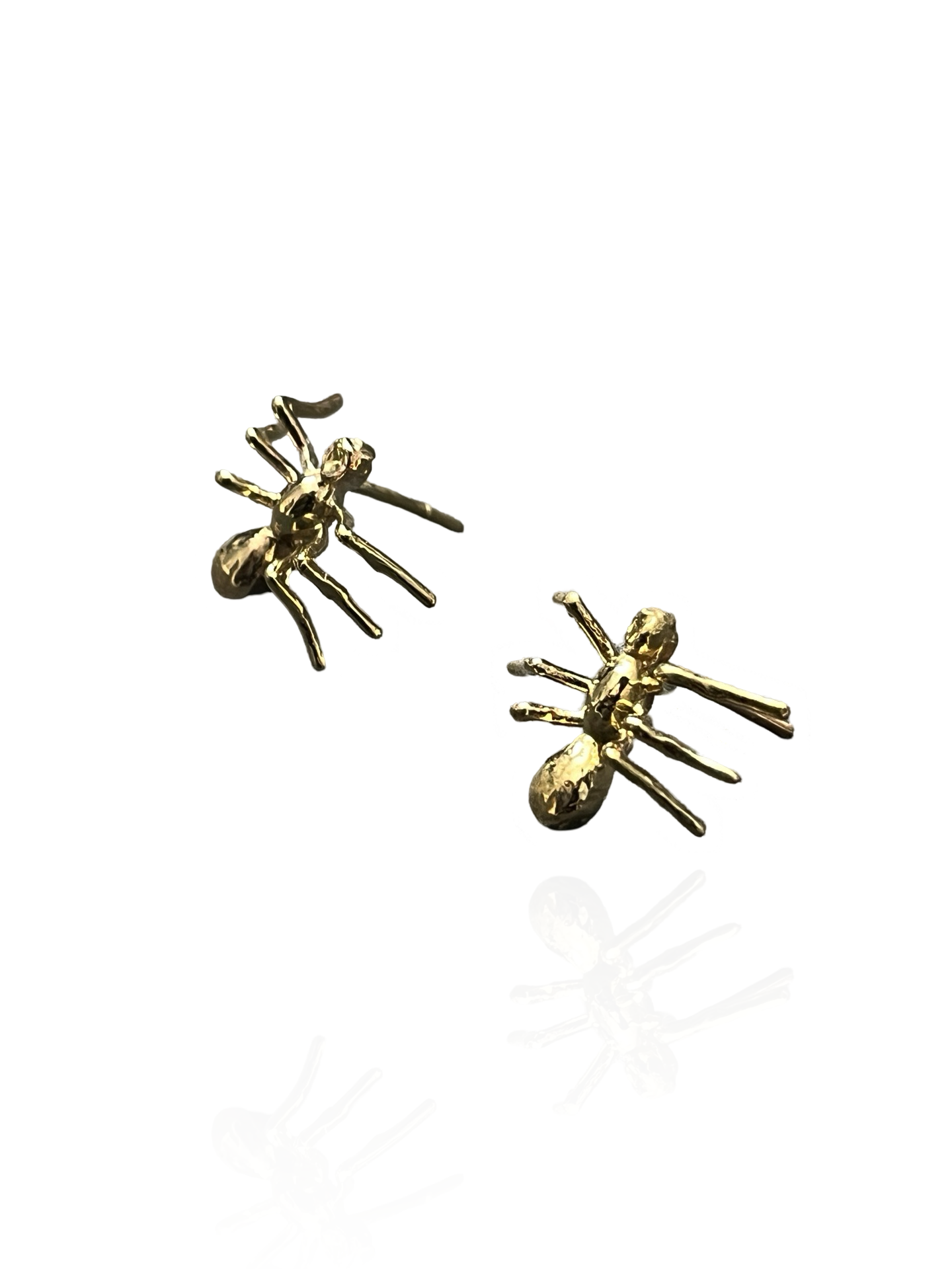 Golden Ant Stud Earrings