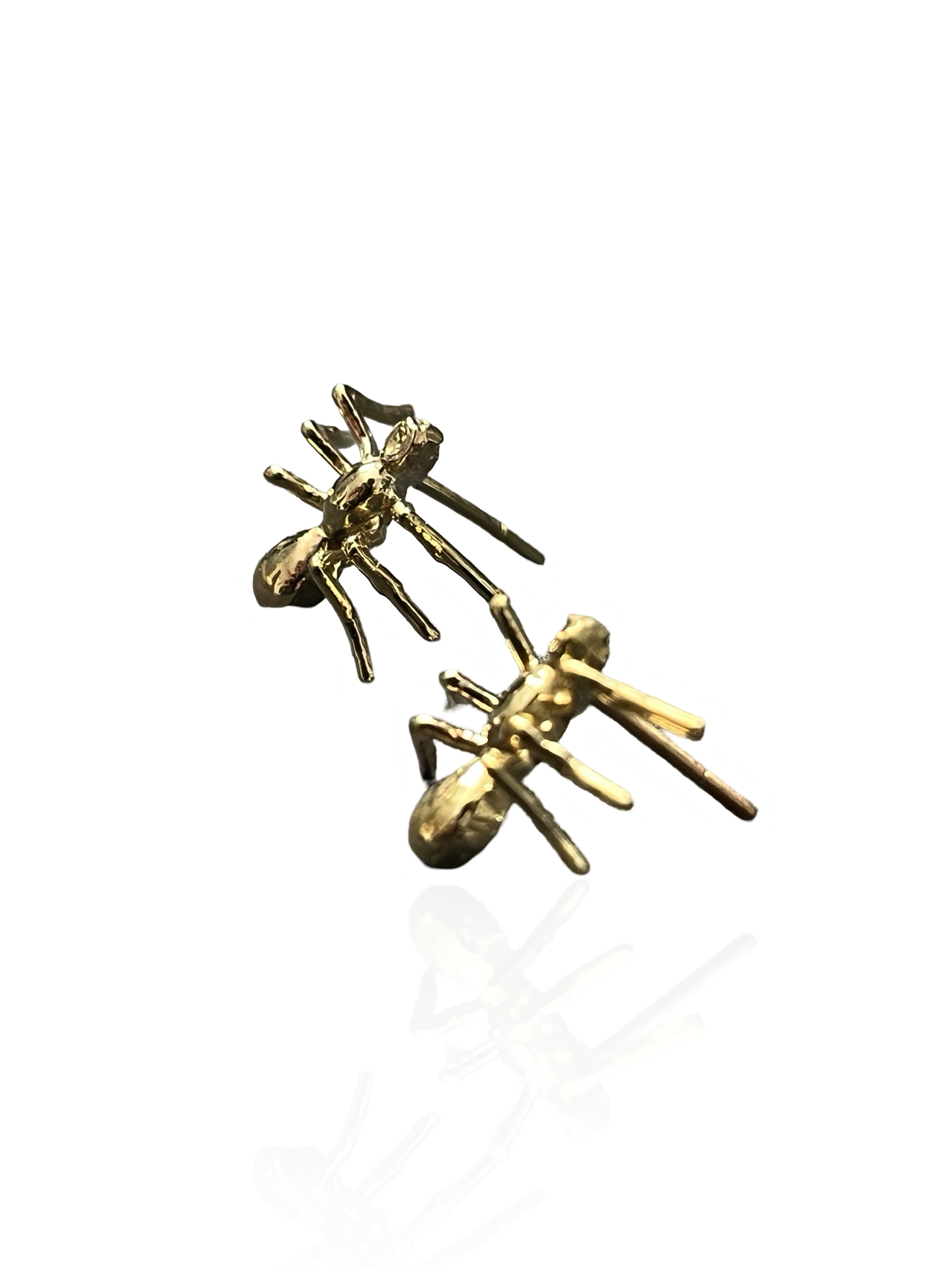 Golden Ant Stud Earrings