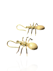 Golden Ant Hook Earrings