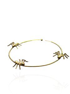 Gold Ant Halo Hoop Earrings