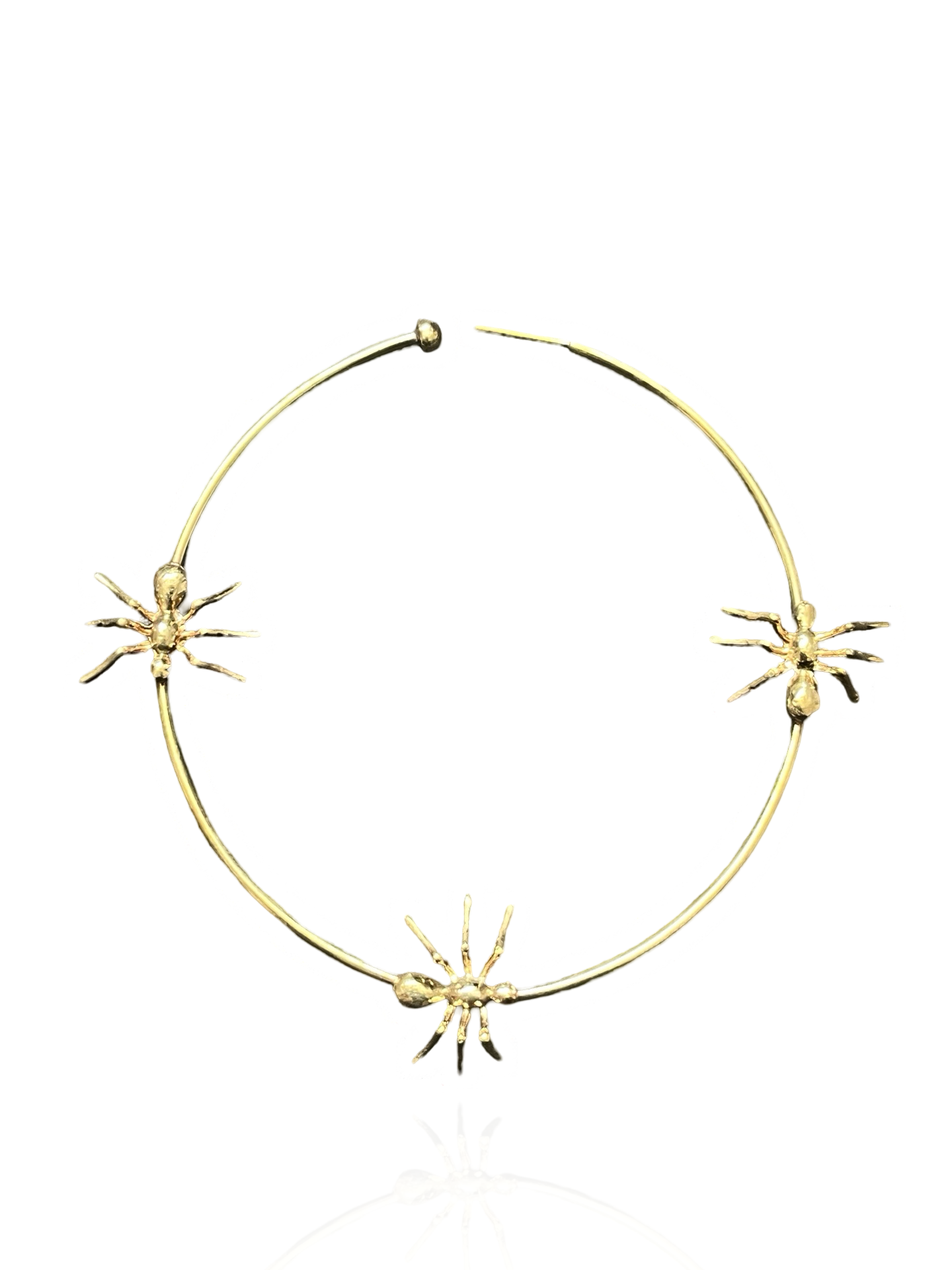 Gold Ant Halo Hoop Earrings