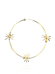 Gold Ant Halo Hoop Earrings