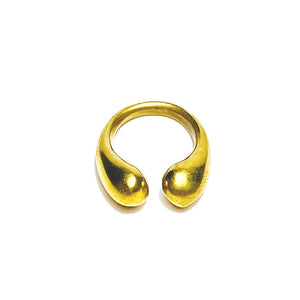 Materials: Recycled Solid Brass  Our Brass teardrop Collection is an odAOMO staple. Elegant and understated, each piece is handcrafted in Nairobi, Kenya using eco-friendly and sustainable materials. Available in a cuff, ring and torque. All odAOMO jewelry is designed by Dr. Sophia Aomo Omoro and produced in limited quantities. 