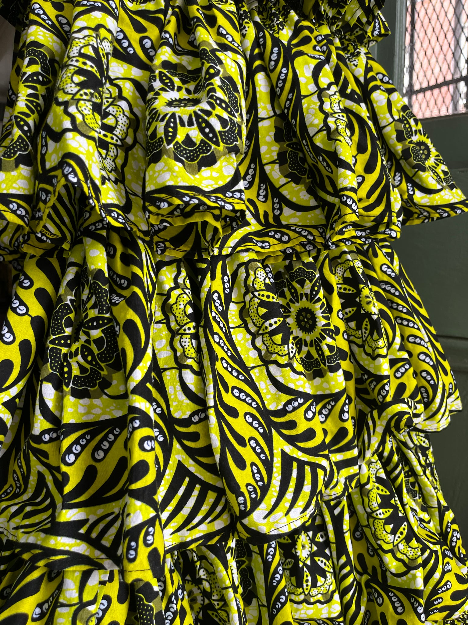 odCouture Kitenge Tiered Bustle Skirt